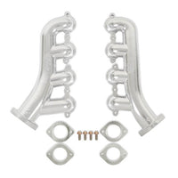 1982-2004 GM S-10/Sonoma LS Swap Exhaust Manifolds, 2.50 inch Outlet - Silver Ceramic Finish - Mammoth Racing -