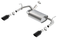 Borla 12-14 Jeep Wrangler JK 2/4Dr Rr Section ATAK Single Square Rlld Angle-Cut Black Chrome Exhaust - Mammoth Racing -