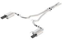 Borla S-Type Rear Section 15-17 Ford Mustang GT 5.0L V8 MT/AT 2.5in pipe 4in tip (Black Chrome) - Mammoth Racing -