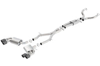 Borla 16-17 Chevy Camaro 6.2L 4in Dual CF Tips w/Black Core Dual Split Exit ATAK Catback Exhaust - Mammoth Racing -