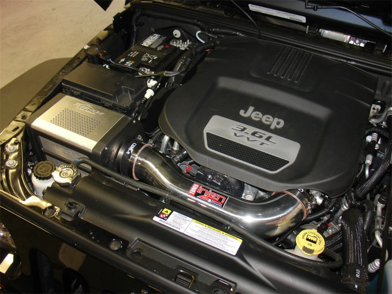 Injen 12-13 Jeep Wrangler JK 3.6L V6 Polished Short Ram Intake w/ Power Flow Box - Mammoth Racing -