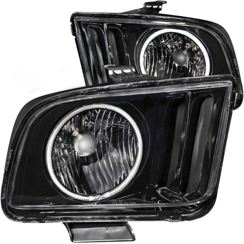 ANZO 2005-2009 Ford Mustang Crystal Headlights w/ Halo Black (CCFL) - My Store