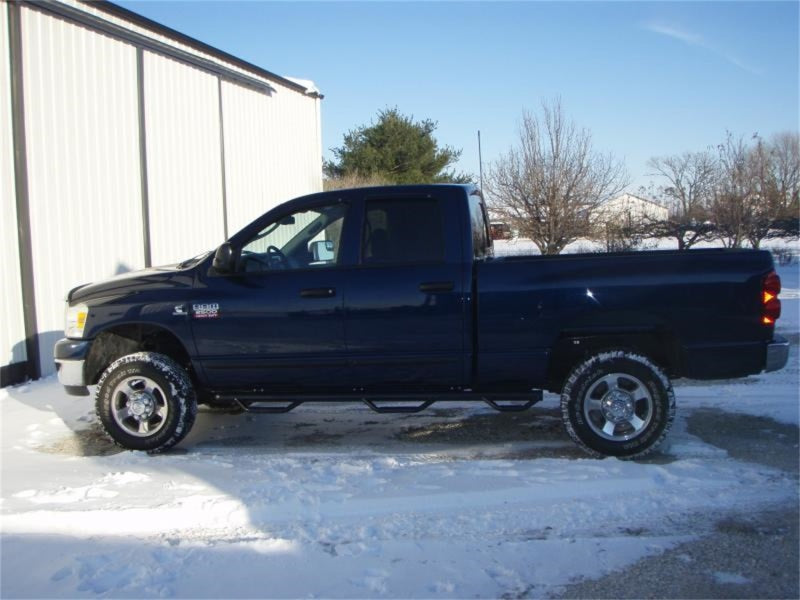 N-Fab Nerf Step 02-08 Dodge Ram 1500/2500/3500 Quad Cab 6.4ft Bed - Gloss Black - Bed Access - 3in - Mammoth Racing -