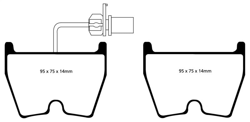 EBC 06-09 Audi RS4 4.2 (Cast Iron Rotors) Redstuff Front Brake Pads - My Store