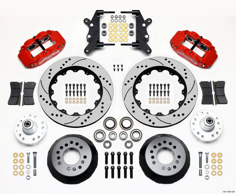 Wilwood Narrow Superlite 6R Front Hub Kit 14.00in Drill Red 60-68 Ford / Mercury Full Size / Galaxie - My Store