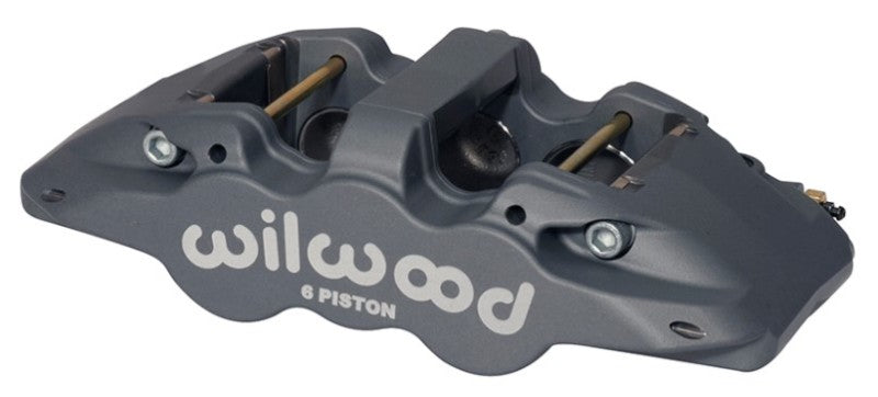 Wilwood Caliper-Aero6-L/H - Black Anodize (.80 Thk Pad) 1.62/1.12/1.12in Pistons 1.25in Disc - Mammoth Racing -