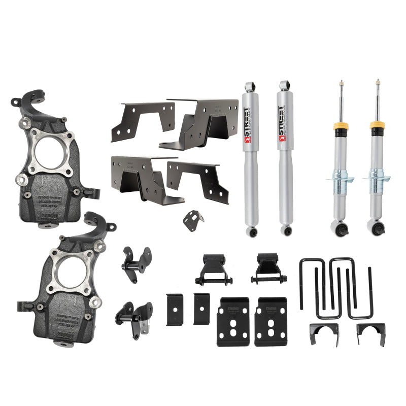 Belltech 2021+ Ford F-150 2WD 2-5.5in Front 6.5in Rear Complete Lower Kit with SP Shocks - Mammoth Racing -