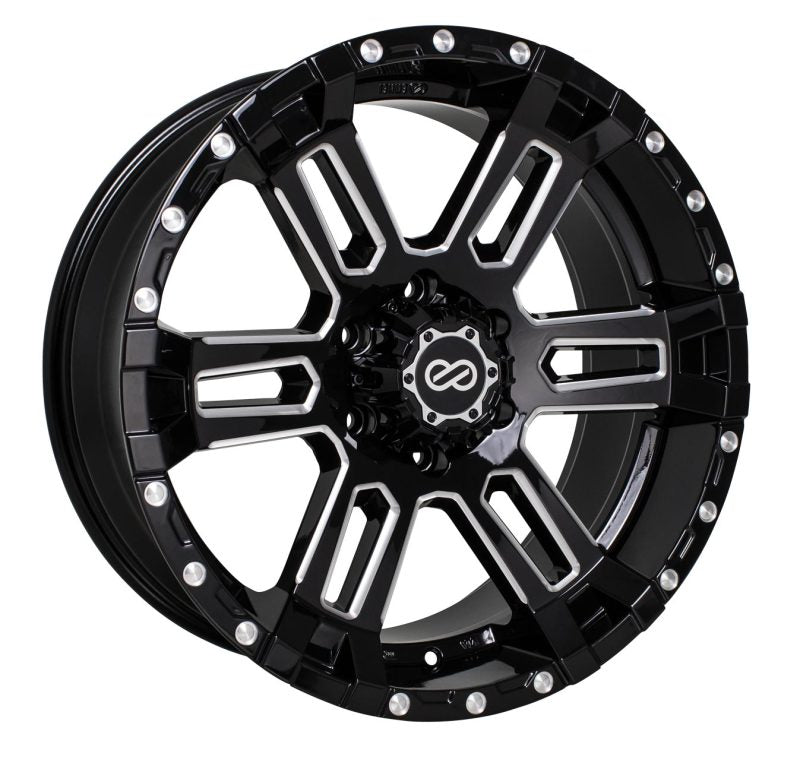 Enkei Commander 20x9 15mm Offset 6x139.7 Bolt Pattern 108 Bore Black Machined Wheel - Mammoth Racing -