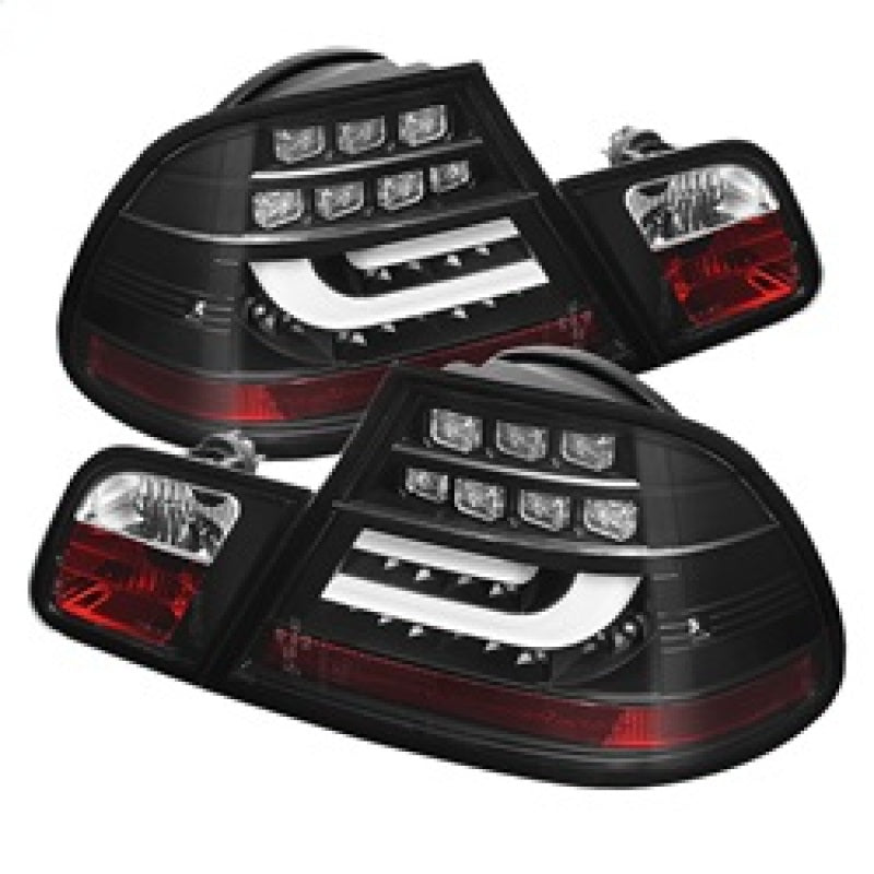 Spyder 04-06 BMW E46 2Dr (Coupe ONLY No Conv.) Lgtbar Styl LED Tail Lghts Blk ALT-YD-BE4604-LBLED-BK - Mammoth Racing -