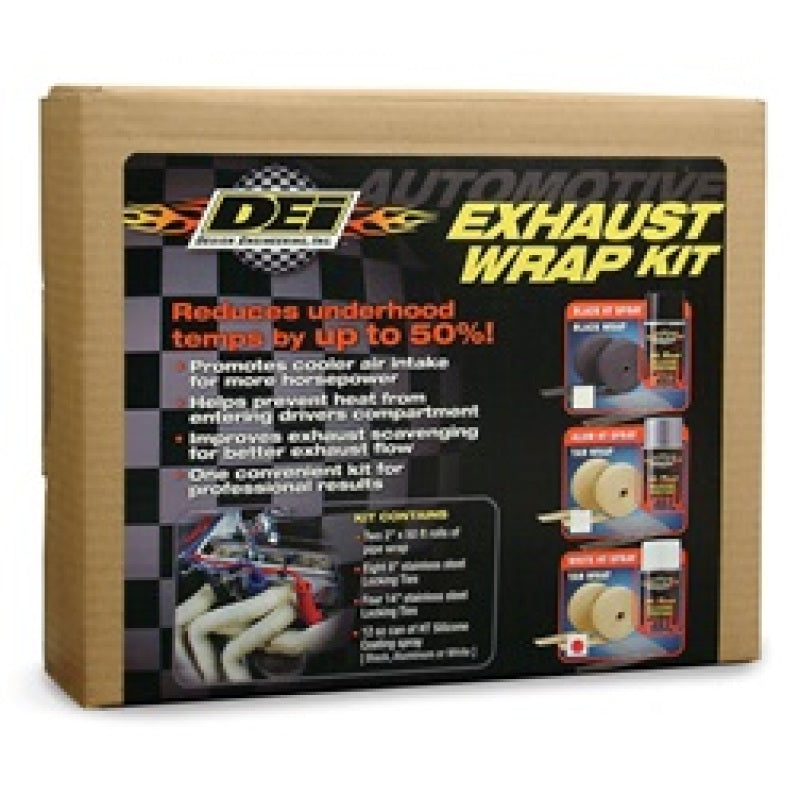 DEI Exhaust Wrap Kit - Tan Wrap and White HT - Mammoth Racing -