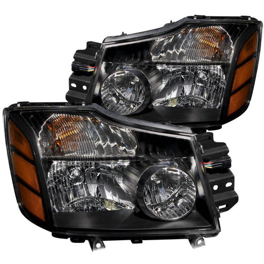 ANZO 2004-2007 Nissan Armada Crystal Headlights Black - My Store