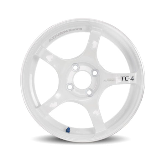 Advan TC4 16x8.0 +38 4-100 Racing White Metallic Wheel (No Ring) - My Store