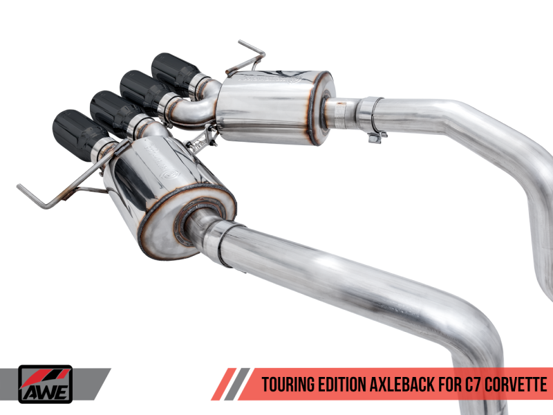AWE Tuning 14-19 Chevy Corvette C7 Z06/ZR1 Touring Edition Axle-Back Exhaust w/Black Tips - Mammoth Racing -