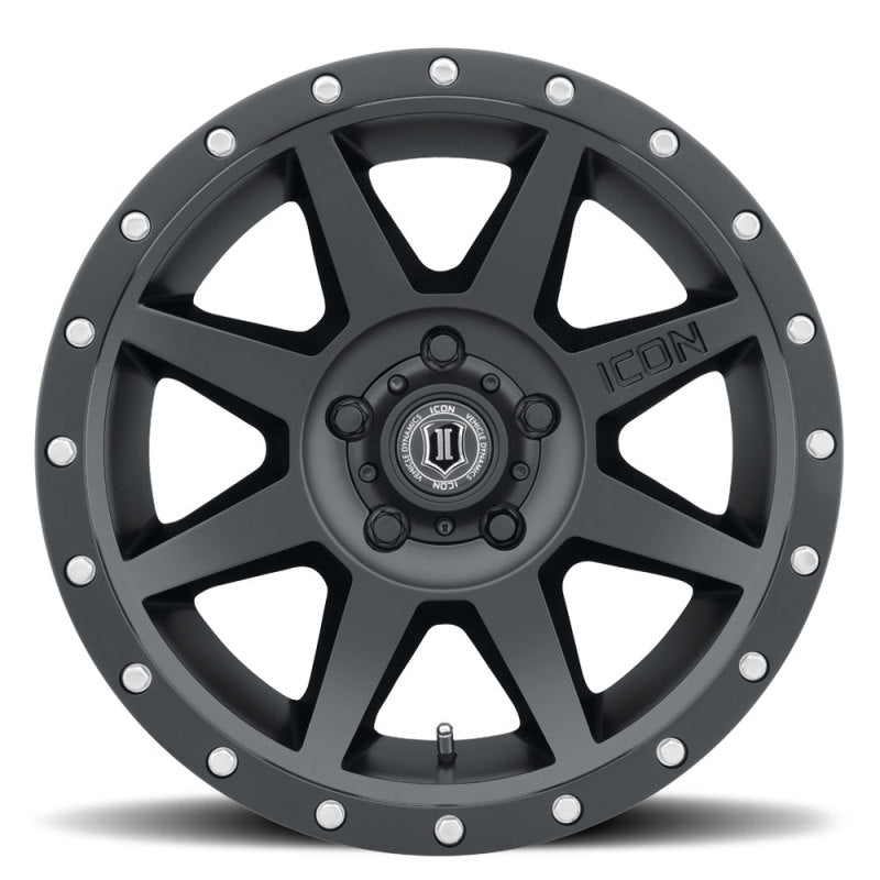 Icon Rebound 17x8.5 5x5.5 0mm Offset 4.75in BS Satin Black Wheel - Mammoth Racing -