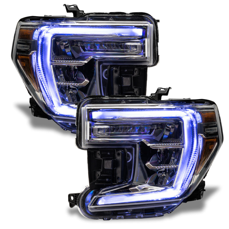 Oracle 19-21 GMC Sierra 1500 RGB+W Headlight DRL Upgrade Kit - ColorSHIFT w/o Controller - Mammoth Racing -