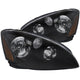 ANZO 2002-2004 Nissan Altima Crystal Headlights Black - Mammoth Racing -