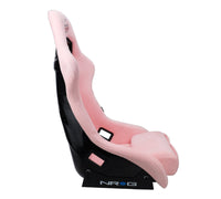 NRG FRP Bucket Seat PRISMA Edition W/ pearlized Back Pink Alcantara - Large - My Store