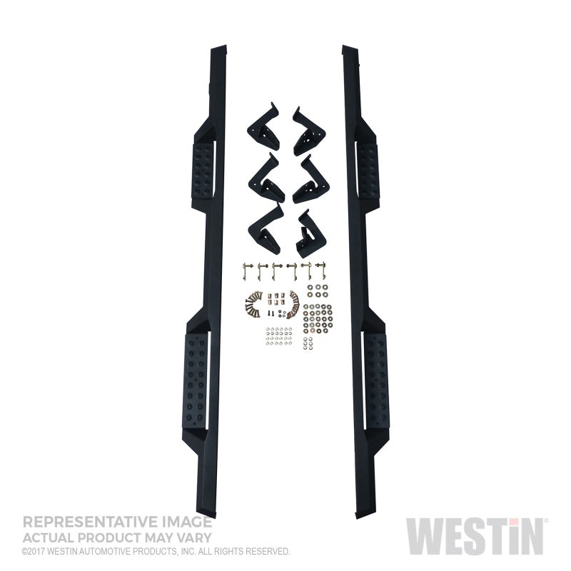 Westin/HDX 10-17 Toyota 4Runner Trail Edition Drop Nerf Step Bars - Textured Black - Mammoth Racing -
