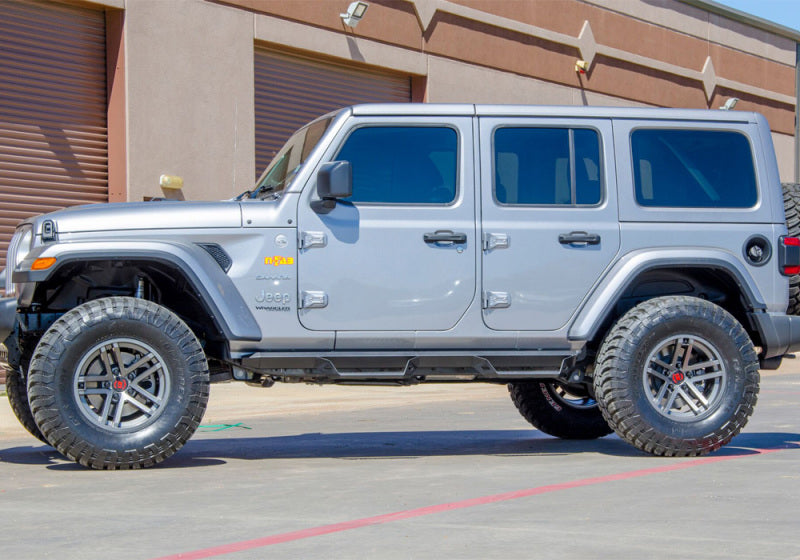 N-Fab Predator Pro Step System 2018 Jeep Wrangler JL 4 Door SUV - Tex. Black - Mammoth Racing -