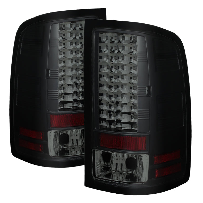 Spyder GMC Sierra 07-13 (Not 3500 Dually 4 Rear Wheels)LED Tail Lights Blk Smke ALT-YD-GS07-LED-BSM - Mammoth Racing -