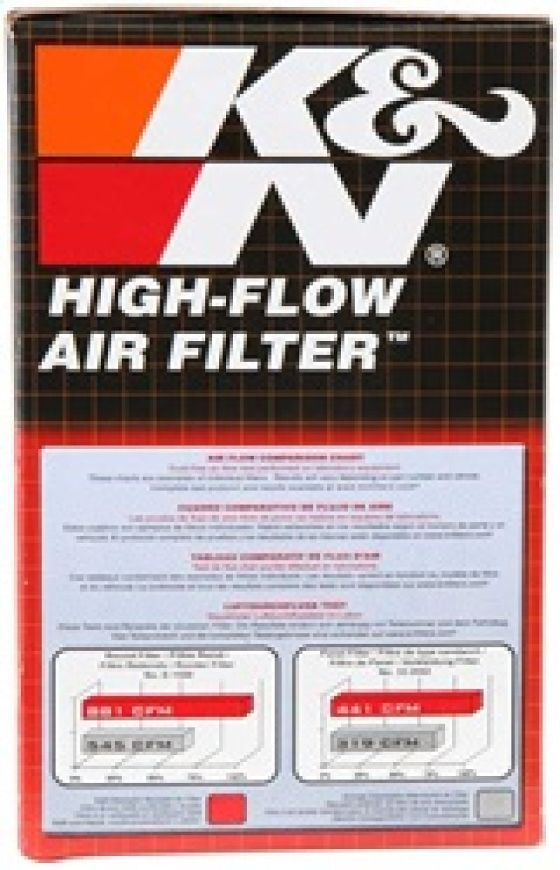K&N Universal Custom Air Filter - Oval - Red - 51mm Neck Flange - Mammoth Racing -