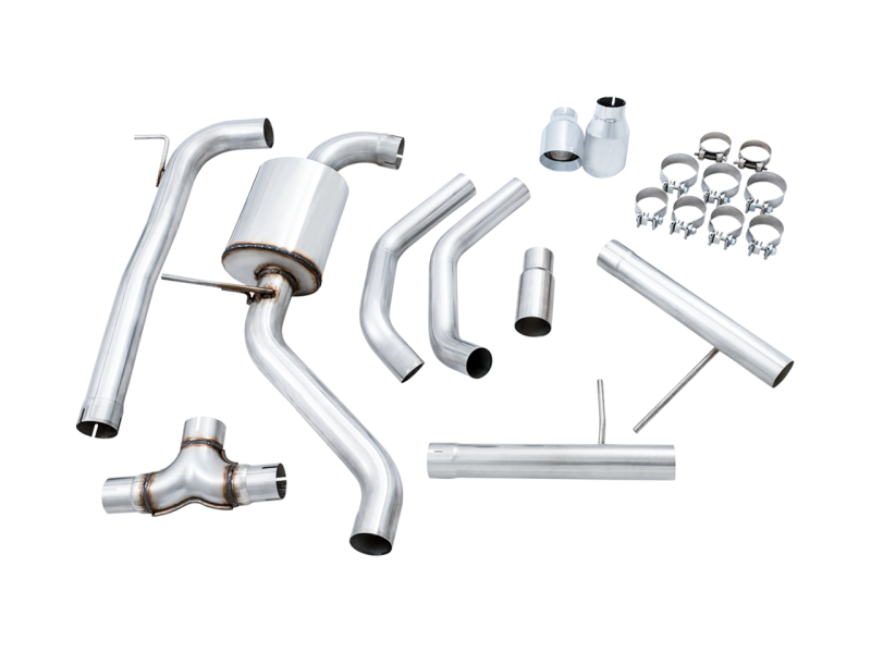 AWE Tuning 18-21 Volkswagen Jetta GLI Mk7 Track Exhaust - Chrome Silver Tips (Fits High-Flow DP) - Mammoth Racing -