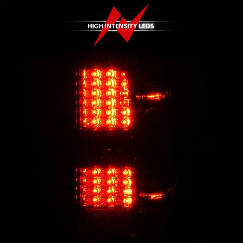 ANZO 15-19 Chevy Silverado 2500HD/3500HD (Factory Halogen Only) LED Tail Lights Smoke w/Clear Lens - Mammoth Racing -