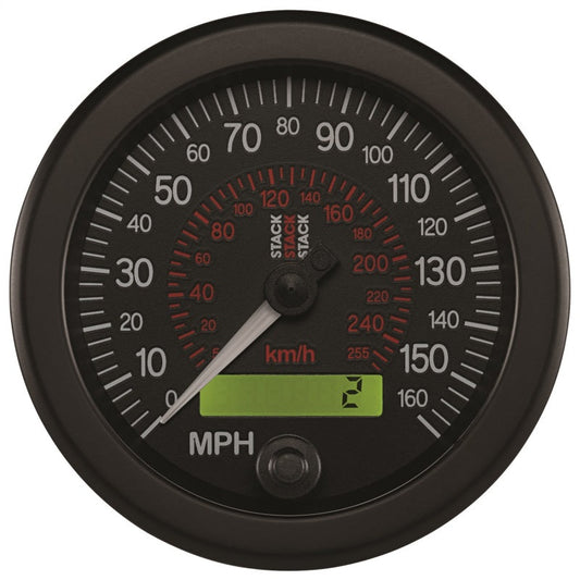 Autometer Stack Instruments 88mm 0-160 MPH / 260 Km/h Programmable Speedometer - Black - My Store