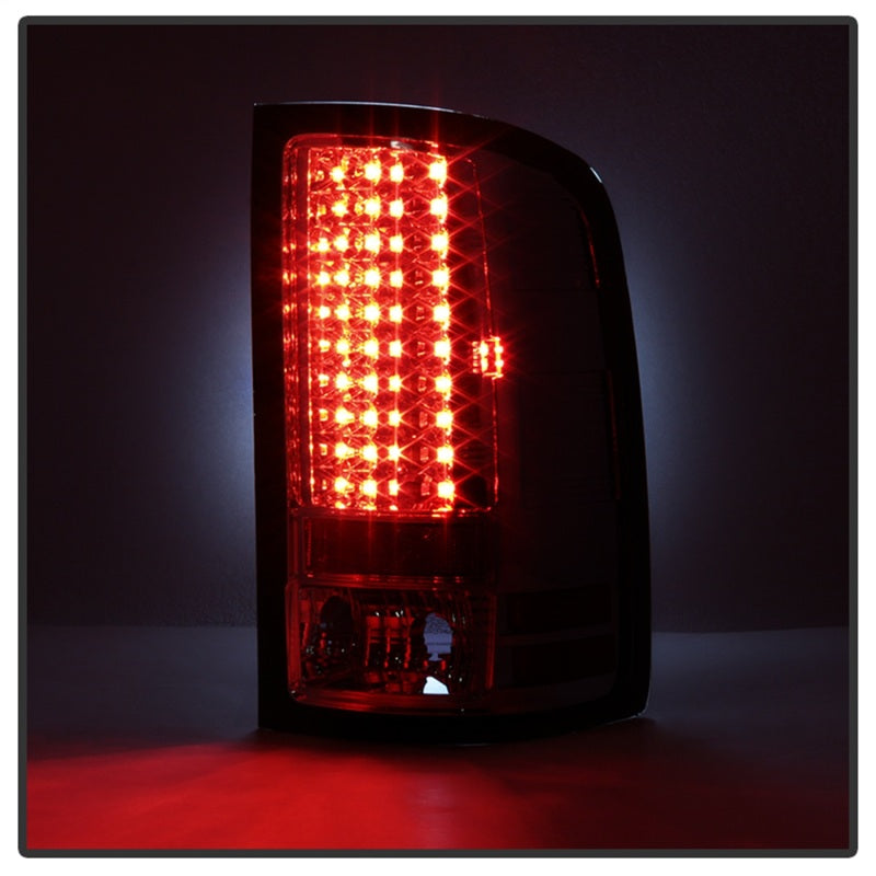 Spyder GMC Sierra 07-13 (Not fit 3500 Dually 4 Rear Wheels)LED Tail Lights Smoke ALT-YD-GS07-LED-SM - Mammoth Racing -