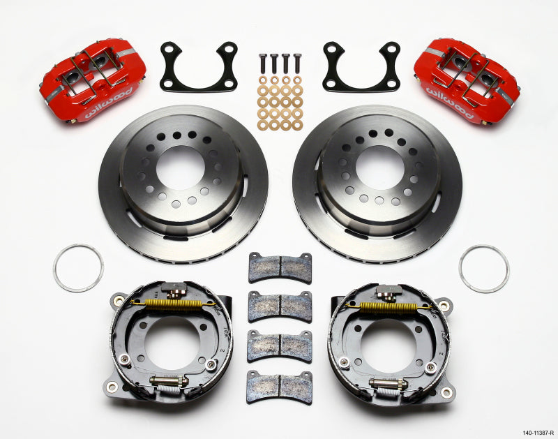 Wilwood Dynapro Low-Profile 11.00in P-Brake Kit - Red Big Ford 2.36in Offset - Mammoth Racing -