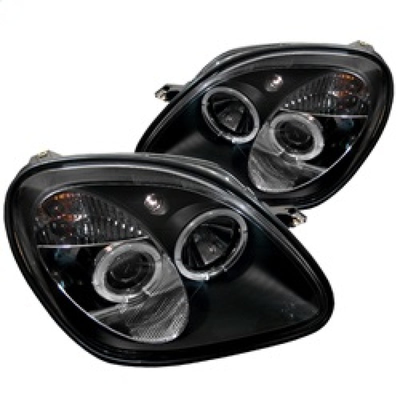 Spyder Mercedes Benz SLK 98-04 1PC Projector Halogen Model- LED Halo Blk PRO-YD-MBSLK98-1PC-HL-BK - Mammoth Racing -