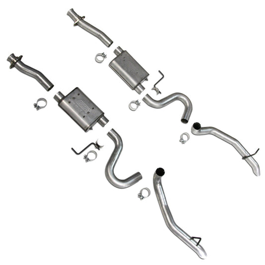BBK 87-93 Mustang GT Cat Back Kit Varitune Mufflers - Aluminized turn downs - My Store