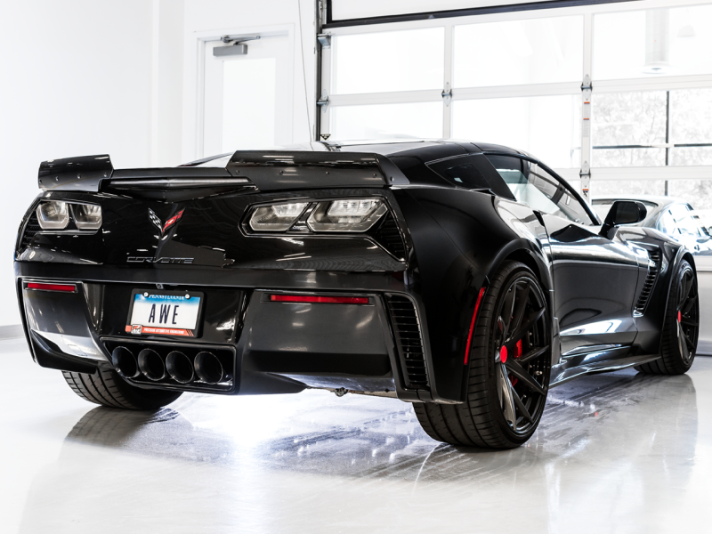 AWE Tuning 14-19 Chevy Corvette C7 Z06/ZR1 Touring Edition Axle-Back Exhaust w/Black Tips - Mammoth Racing -