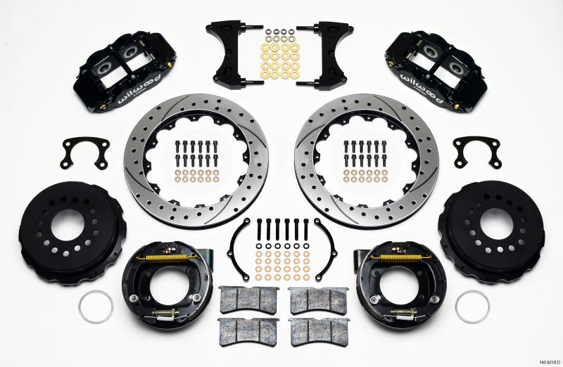 Wilwood Narrow Superlite 4R Rear P-Brk Kit 12.88in Drilled Big Ford New Style 2.36in Offset - My Store