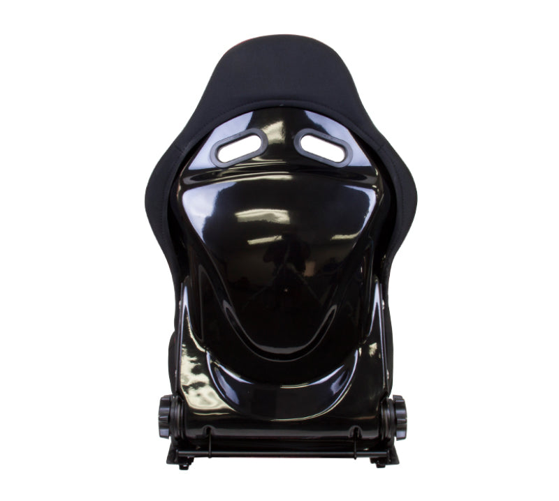 NRG FRP Bucket Seat - Reclinable (Black Cloth w/Red Stiting) - My Store