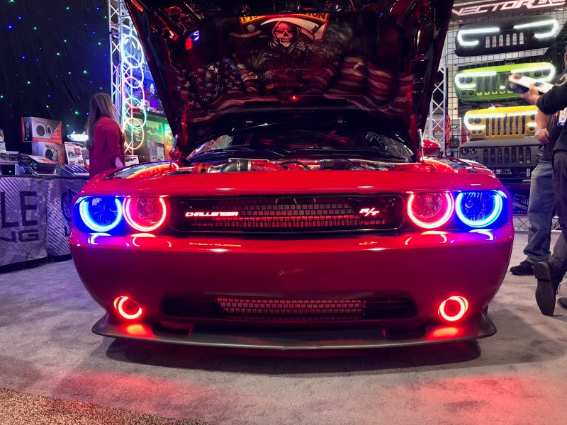 Oracle 08-14 Dodge Challenger Dynamic Surface Mount Headlight Halo Kit - ColorSHIFT - Dynamic - Mammoth Racing -