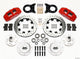 Wilwood Dynapro 6 Front Hub Kit 12.19in Drill Red 1970-1973 Mustang Disc & Drum Spindle - Mammoth Racing -