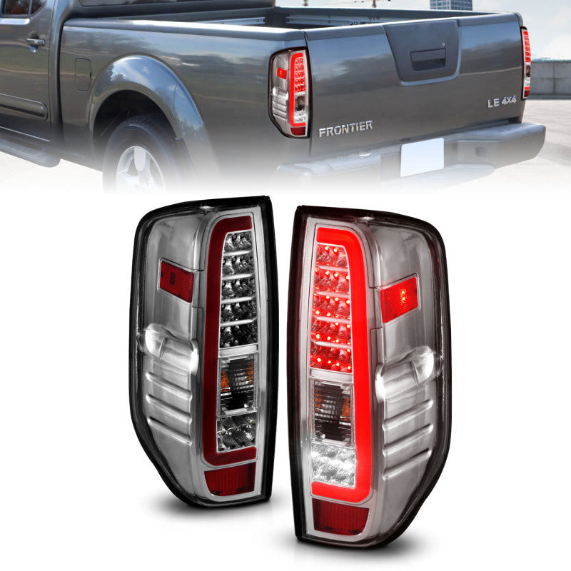 ANZO 2005-2021 Nissan Frontier LED Taillights Chrome Housing/Clear Lens - Mammoth Racing -