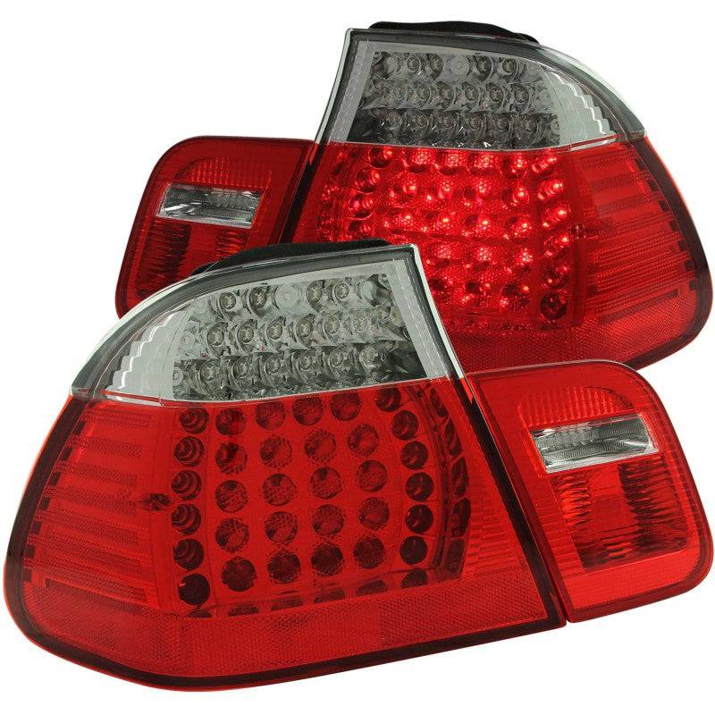 ANZO 1999-2001 BMW 3 Series E46 LED Taillights Red/Clear 4pc - My Store