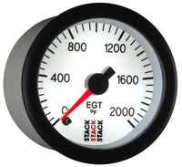 Autometer Stack 52mm 0-2000 Deg F Pro Stepper Motor Exhaust Gas Temp Gauge - White - My Store