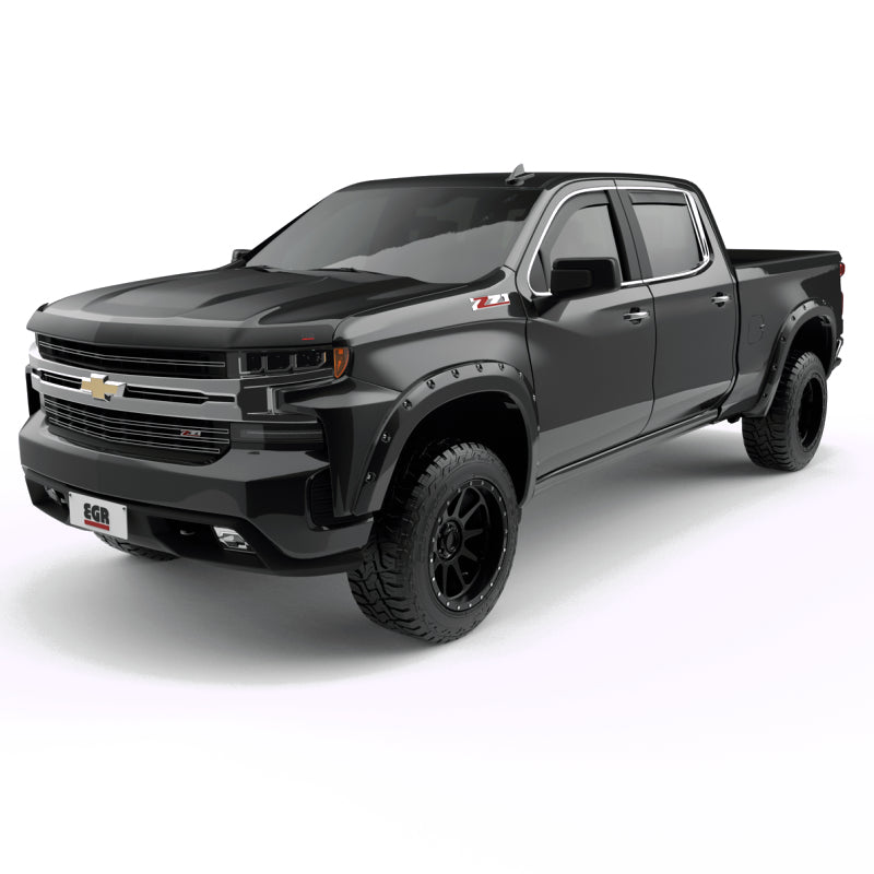EGR 19-22 Chevrolet Silverado 1500 Traditional Bolt-On Look Fender Flares Black Set Of 4 - Mammoth Racing -