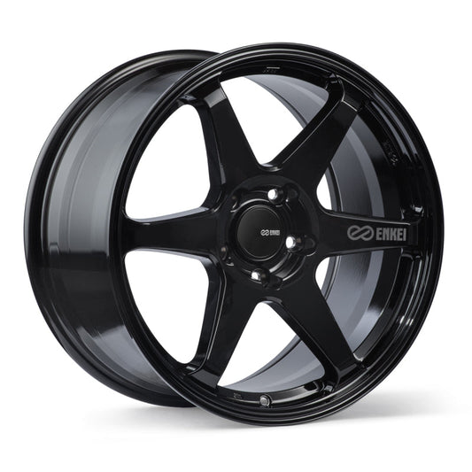 Enkei T6R 18x9.5 38mm Offset 5x114.3 Bolt Pattern 72.6 Bore Gloss Black Wheel - Mammoth Racing -