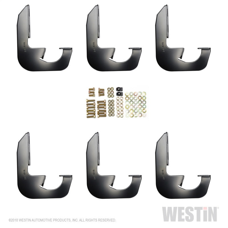 Westin 2014-2018 Chevrolet/GMC Silverado Sierra 1500 Dbl Crew Cab Running Board Mount Kit - Black - Mammoth Racing -