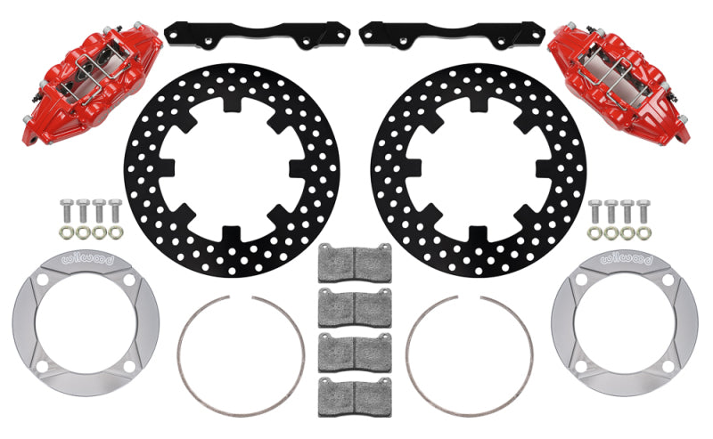 Wilwood 2014+ Polaris RZR XP 1000 Front Kit 11.25in Drilled - Red - My Store