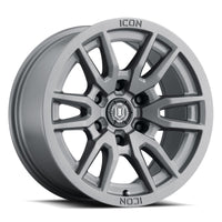 Icon Vector 6 17x8.5 6x5.5 0mm Offset 4.75in BS 106.1mm Bore Titanium Wheel - Mammoth Racing -