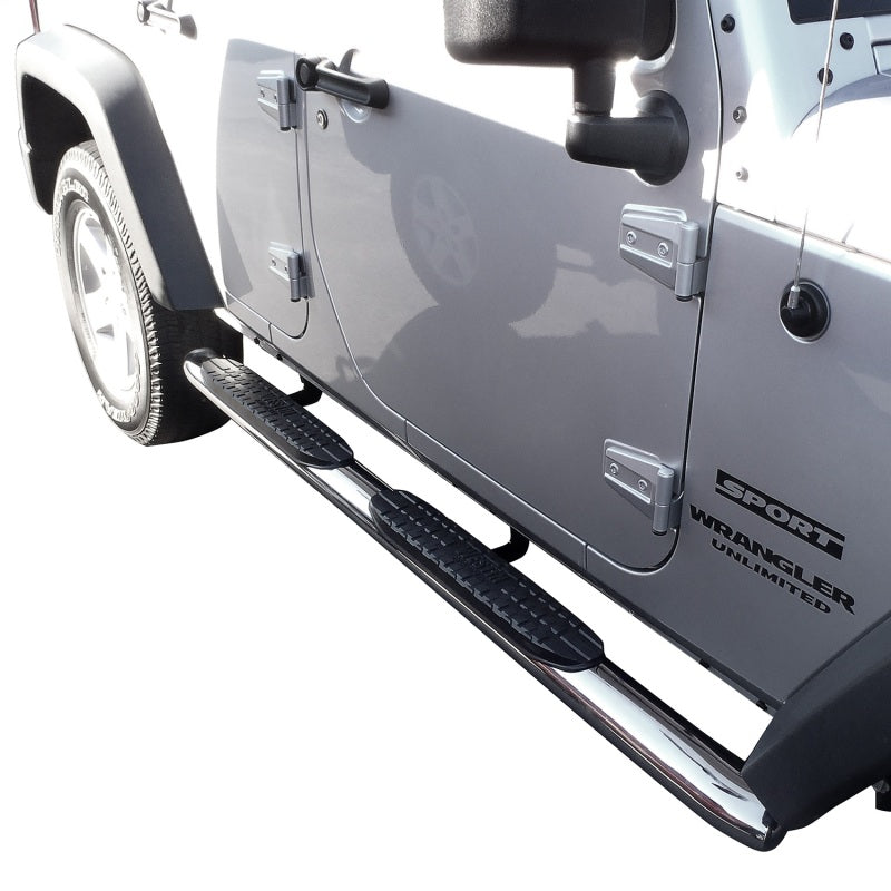 Westin 2007-2017 Jeep Wrangler Unlimited PRO TRAXX 4 Oval Nerf Step Bars - SS - Mammoth Racing -
