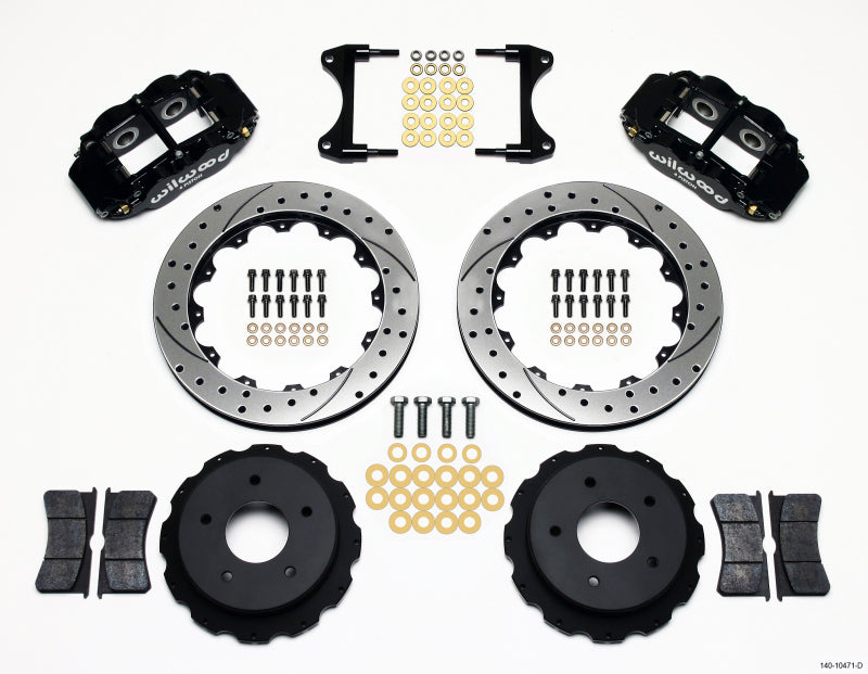 Wilwood Narrow Superlite 4R Rear Kit 12.88in Drilled 65-82 Corvette C2/c3 - Mammoth Racing -