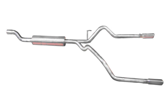 Gibson 03-04 Dodge Ram 2500 SLT 5.7l 2.5in Cat-Back Dual Split Exhaust - Aluminized - Mammoth Racing -