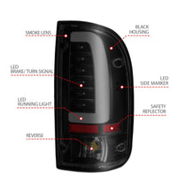 ANZO 1995-2000 Toyota Tacoma LED Taillights Black Housing Smoke Lens (Pair) - My Store