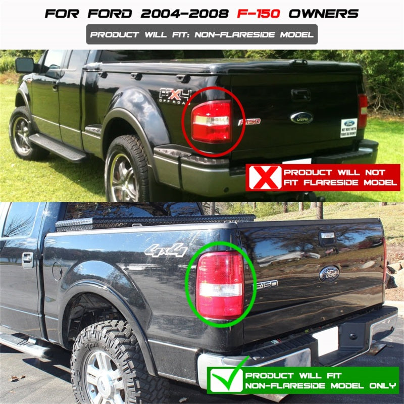 Spyder Ford F150 side 04-08 (Not Fit Heritage & SVT)LED Tail Lights Blk Smke ALT-YD-FF15004-LED-BSM - Mammoth Racing -